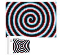 Jigsaw Puzzles for Adults 300 PCS Hypnotic Spiral Pattern Jigsaw Relaxing Games Analysis And Logic Unique Birthday And Xmas Gifts 300 PCS