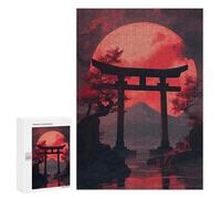 Jigsaw Puzzles for Adults 300 PCS Japanese Gate Under Red Mo Jigsaws for Adults Family Games Stress Reliever Birthday Present, Gifts, 300 PCS