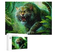 Jigsaw Puzzles for Adults 300 PCS Jungle Roar Wild Beast in Action Jigsaw Relaxing Games Analysis And Logic Unique Birthday And Xmas Gifts 300 PCS