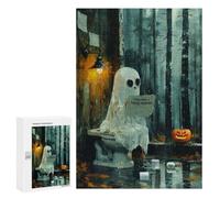 Jigsaw Puzzles for Adults 300 PCS Just A Ghost Pooping Adult Puzzles Brain Teaser Game Presents for Women Gifts for Friends And Family 300 PCS
