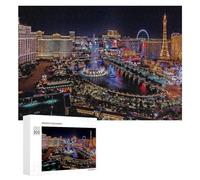 Jigsaw Puzzles for Adults 300 PCS Las Vegas Night Lights A City That Never Sleeps -1 Puzzle for Adults Relax Games Difficult Hard Gifts for Friends And Family 300 PCS