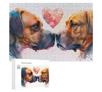 Jigsaw Puzzles for Adults 300 PCS Love Between Two Dogs -1 Jigsaw Relaxing Games Analysis And Logic Unique Birthday And Xmas Gifts 300 PCS