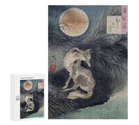 Jigsaw Puzzles for Adults 300 PCS Magic Fox Moon Jigsaws for Adults Toy Wall Decor Perfect Decoration Challenging To Complete 300 PCS