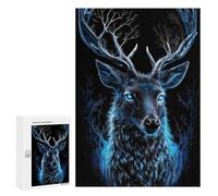 Jigsaw Puzzles for Adults 300 PCS Magic Frost Deer Adult Puzzles Brain Teaser Game Presents for Women Gifts for Friends And Family 300 PCS