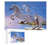 Jigsaw Puzzles for Adults 300 PCS Magical Horse Breaks Through Wall Jigsaws for Adults Fun Games Perfect Decoration Challenging To Complete 300 PCS