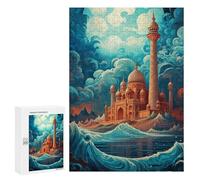 Jigsaw Puzzles for Adults 300 PCS Magical Night Castle Puzzles for Teenagers Precision Cutting Difficult And Challenge Birthday And Unique Gifts 300 PCS