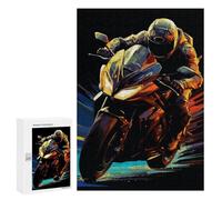 Jigsaw Puzzles for Adults 300 PCS Motorcycle Biker Sportler Adult Puzzles Brain Teaser Game Presents for Women Gifts for Friends And Family 300 PCS