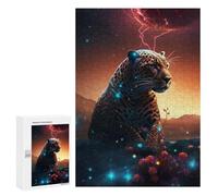 Jigsaw Puzzles for Adults 300 PCS Mystical Leopard in Fantasy Landscape Adult Jigsaw Puzzle Relax Games Wall Decoration Gifts for Friends And Family 300 PCS