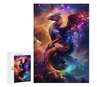 Jigsaw Puzzles for Adults 300 PCS Nebula Storm Dragon Adult Jigsaw Puzzle Family Game Presents for Women Birthday Present, Gifts, 300 PCS