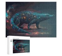 Jigsaw Puzzles for Adults 300 PCS Neon Lizard A Digital Artwork Jigsaw Relaxing Games Analysis And Logic Unique Birthday And Xmas Gifts 300 PCS