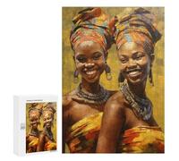 Jigsaw Puzzles for Adults 300 PCS Painted African Sisters Adult Jigsaw Puzzle Relax Games Wall Decoration Gifts for Friends And Family 300 PCS