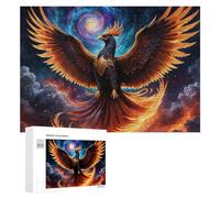 Jigsaw Puzzles for Adults 300 PCS Phoenix Rising Celestial Artwork Jigsaws for Adults Fun Games Perfect Decoration Challenging To Complete 300 PCS