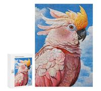 Jigsaw Puzzles for Adults 300 PCS Pink Cockatoo Jigsaws for Adults Toy Wall Decor Perfect Decoration Challenging To Complete 300 PCS