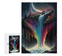 Jigsaw Puzzles for Adults 300 PCS Rainbow Waterfall Fantasy Jigsaw Puzzle Family Game But Fun And Humorous Birthday Present, Gifts, 300 PCS