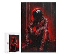 Jigsaw Puzzles for Adults 300 PCS Red Astronaut Painting Puzzles for Teenagers Precision Cutting Difficult And Challenge Birthday And Unique Gifts 300 PCS