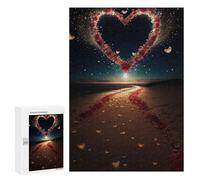 Jigsaw Puzzles for Adults 300 PCS Romantic Beach Pathway Jigsaws for Adults Family Games Stress Reliever Birthday Present, Gifts, 300 PCS