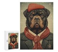 Jigsaw Puzzles for Adults 300 PCS Rottweiler Portrait Art Adult Jigsaw Puzzle Relax Games Wall Decoration Gifts for Friends And Family 300 PCS