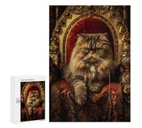 Jigsaw Puzzles for Adults 300 PCS Royal Persian Cat Throne-10 Jigsaw Puzzles for Teenagers Improve Memory Train Your Brain And Hands Stress Reduction Gifts 300 PCS