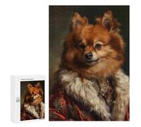 Jigsaw Puzzles for Adults 300 PCS Royal Pomeranian Portrait Jigsaw Puzzles for Teenagers Improve Memory Train Your Brain And Hands Stress Reduction Gifts 300 PCS
