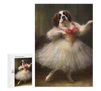 Jigsaw Puzzles for Adults 300 PCS Saint Bernard Ballerina Puzzle for Adults Hands-on Game Wall Decoration Fun Activities at Home 300 PCS