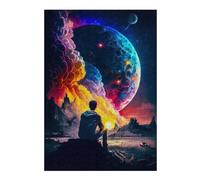 Jigsaw Puzzles for Adults 300 PCS Sat Contemplating 1 Jigsaw Puzzle Toy Wall Decor Analysis And Logic Challenging To Complete 300 PCS