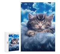 Jigsaw Puzzles for Adults 300 PCS Sleeping Cloud Kitten -1 Puzzle for Adults Relax Games Difficult Hard Gifts for Friends And Family 300 PCS
