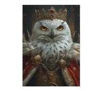Jigsaw Puzzles for Adults 300 PCS Snowy Owl Bird King Jigsaws for Adults Relaxing Games Wall Decoration Fun Activities at Home 300 PCS