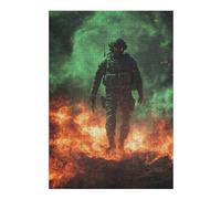 Jigsaw Puzzles for Adults 300 PCS Soldier in Fire Jigsaws for Adults Relaxing Games Wall Decoration Fun Activities at Home 300 PCS