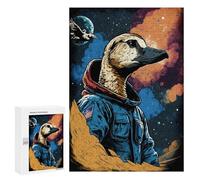 Jigsaw Puzzles for Adults 300 PCS Space Duck Explorer Jigsaw Puzzle Family Game But Fun And Humorous Birthday Present, Gifts, 300 PCS