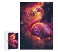 Jigsaw Puzzles for Adults 300 PCS Space Flamingo Adult Jigsaw Puzzle Relax Games Wall Decoration Gifts for Friends And Family 300 PCS