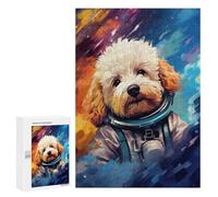 Jigsaw Puzzles for Adults 300 PCS Space Poodle Adventure Puzzles for Teenagers Precision Cutting Difficult And Challenge Birthday And Unique Gifts 300 PCS