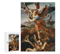 Jigsaw Puzzles for Adults 300 PCS St Michael Vanquish Satan Adult Puzzles Brain Teaser Game Presents for Women Gifts for Friends And Family 300 PCS