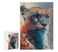 Jigsaw Puzzles for Adults 300 PCS The Brave Cheetah Adult Jigsaw Puzzle Relax Games Wall Decoration Gifts for Friends And Family 300 PCS