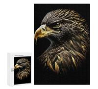 Jigsaw Puzzles for Adults 300 PCS The Gold Black Eagle Puzzle For Teenagerss But Fun And Humorous Wishlist with Santa Claus Unique Birthday And Xmas Gifts 300 PCS
