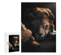 Jigsaw Puzzles for Adults 300 PCS The Sleeping Fox And Lion Adult Jigsaw Puzzle Relax Games Wall Decoration Gifts for Friends And Family 300 PCS