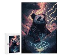 Jigsaw Puzzles for Adults 300 PCS Thundering Panda Storm Puzzle For Teenagerss But Fun And Humorous Wishlist with Santa Claus Unique Birthday And Xmas Gifts 300 PCS