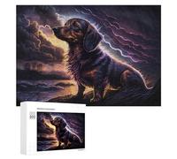 Jigsaw Puzzles for Adults 300 PCS Thunderstorm Dog Painting -2 Teenagers Puzzles DIY Toys Home Decoration Unique Birthday And Xmas Gifts 300 PCS