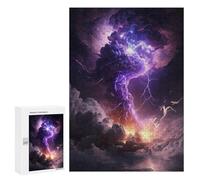 Jigsaw Puzzles for Adults 300 PCS Thunderstorm with Lightning Strikes Puzzles for Teenagers Precision Cutting Difficult And Challenge Birthday And Unique Gifts 300 PCS