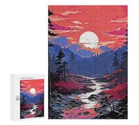 Jigsaw Puzzles for Adults 300 PCS Twilight Beauty Adult Puzzles Brain Teaser Game Presents for Women Gifts for Friends And Family 300 PCS