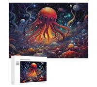 Jigsaw Puzzles for Adults 300 PCS Underwater Fantasy A Colorful Octopus Scene Puzzle for Adults Relax Games Difficult Hard Gifts for Friends And Family 300 PCS