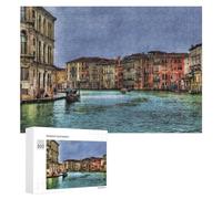 Jigsaw Puzzles for Adults 300 PCS Venice Grand Canal Gondola Ride Jigsaw Relaxing Games Analysis And Logic Unique Birthday And Xmas Gifts 300 PCS