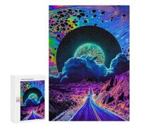 Jigsaw Puzzles for Adults 300 PCS Vibrant Cosmic Road Jigsaws for Adults Fun Games Perfect Decoration Challenging To Complete 300 PCS