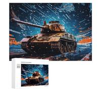 Jigsaw Puzzles for Adults 300 PCS War Tank in Action Puzzle for Adults Relax Games Difficult Hard Gifts for Friends And Family 300 PCS