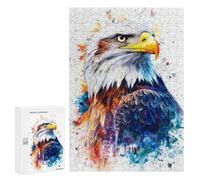 Jigsaw Puzzles for Adults 300 PCS Watercolor Bald Eagle Adult Puzzles Brain Teaser Game Presents for Women Gifts for Friends And Family 300 PCS