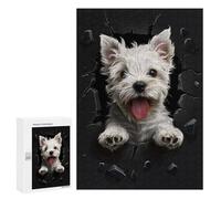 Jigsaw Puzzles for Adults 300 PCS West Highland Terrier Dog Jigsaws for Adults Toy Wall Decor Perfect Decoration Challenging To Complete 300 PCS