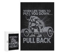 Jigsaw Puzzles for Adults 300 PCS When Life Pulls You Down, Anime Gym Puzzle For Teenagerss But Fun And Humorous Wishlist with Santa Claus Unique Birthday And Xmas Gifts 300 PCS