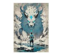 Jigsaw Puzzles for Adults 300 PCS White Lion Spirit Jigsaws for Adults Relaxing Games Wall Decoration Fun Activities at Home 300 PCS