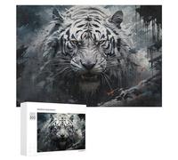 Jigsaw Puzzles for Adults 300 PCS White Tiger Roar Jigsaws for Adults Toy Wall Decor Perfect Decoration Challenging To Complete 300 PCS