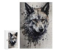 Jigsaw Puzzles for Adults 300 PCS Wolf Beauty Black Ink Adult Puzzles Brain Teaser Game Presents for Women Gifts for Friends And Family 300 PCS