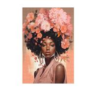 Jigsaw Puzzles for Adults 300 Piece Africa Large Puzzle Flower, Difficult Challenging Family Games for The Whole for Women, Wooden Jigsaws with Gift Box Packaging, Home Room Decor 38x26cm D-1085